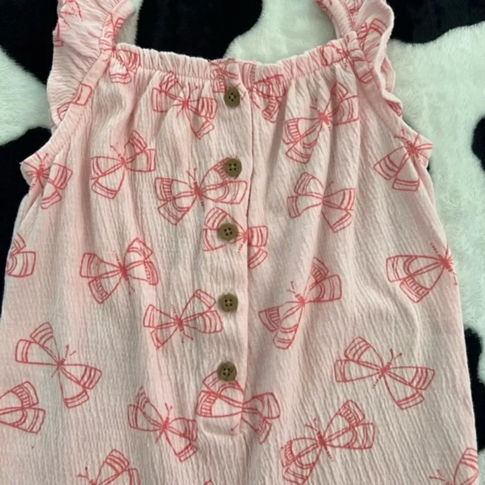 Carter's Baby Girl Pink Butterfly‎ Overall Jumpsuit 6 months